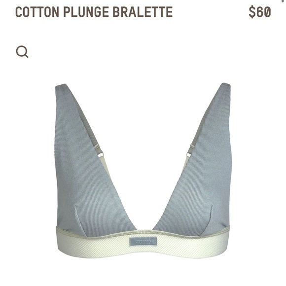 SKIMS Other - Skims Cotton Plunge Bralette, Size S